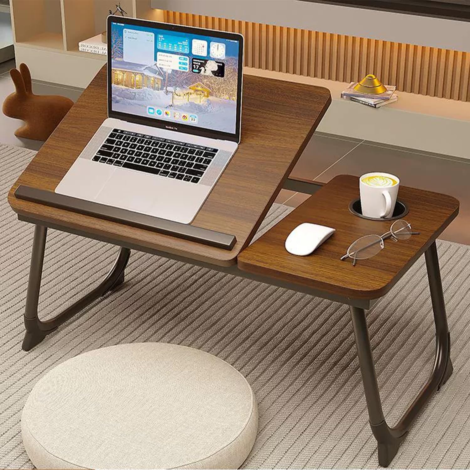 

LBFXQ Новый Складной Идеально подходит для Одинарного Складывания Кофейный Чабудай Регулируемый от до Складной Низкий Столик для Ноутбука Учебы Обеденный Стол [2025 Многофункциональный] Стол,