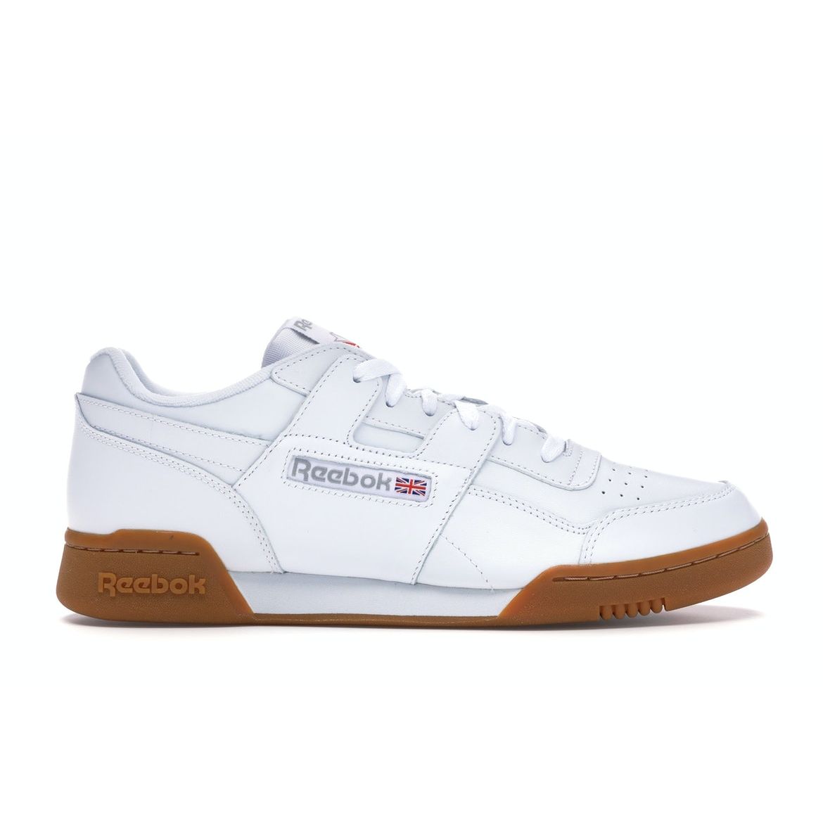 

Reebok Workout Plus белые мужские кроссовки Carbon Red Royal CN2126
