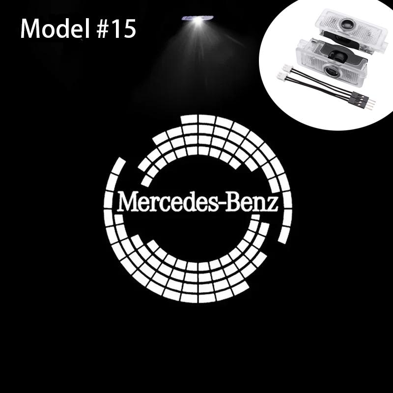 AAVN1 2Pc Car Door Projector Laser Lamp Car Door Welcome Light For Mercedes Benz C117 W117 E Couple C207 A207 C205 2015-2020 A205 W218