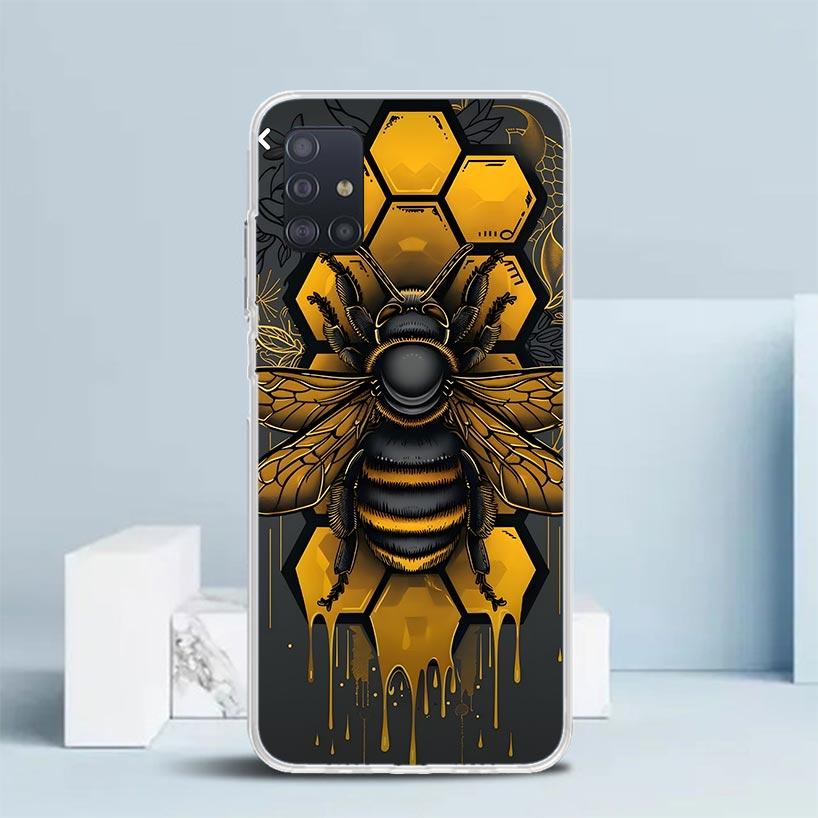 

Bee Keeping Honey Animal Soft Cover for Samsung Galaxy A12 A22 A32 A52 A72 A02S Phone Case Note 20 Ultra 10 S10 Plus A51 A71 A50 Samsung Note 10