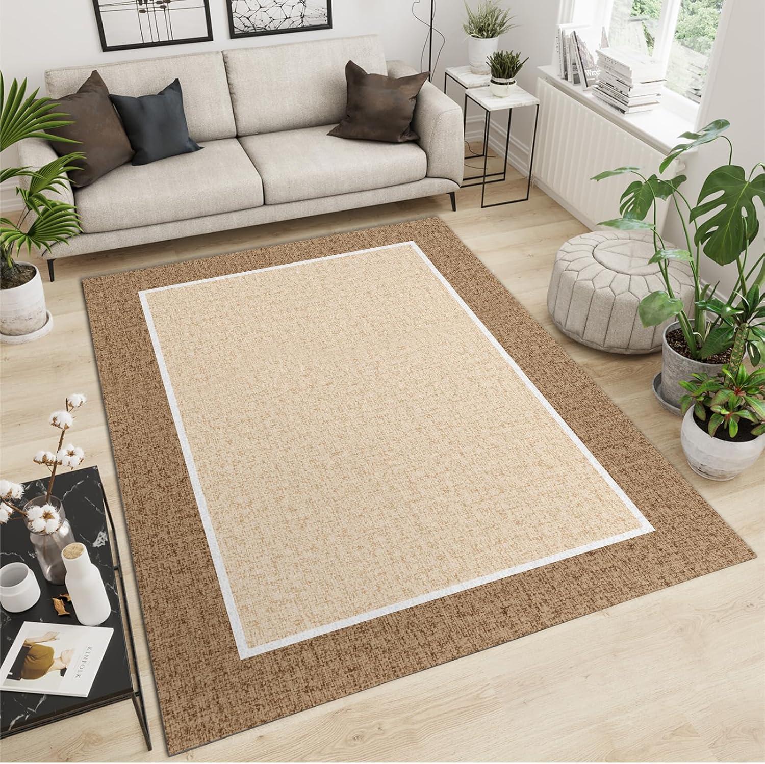 

Area Rug Vintage Abstract Texture Bedroom Mat, Geometric Floor Carpet Machine Washable for Living Room Dining Room Playroom Room 40x60CM