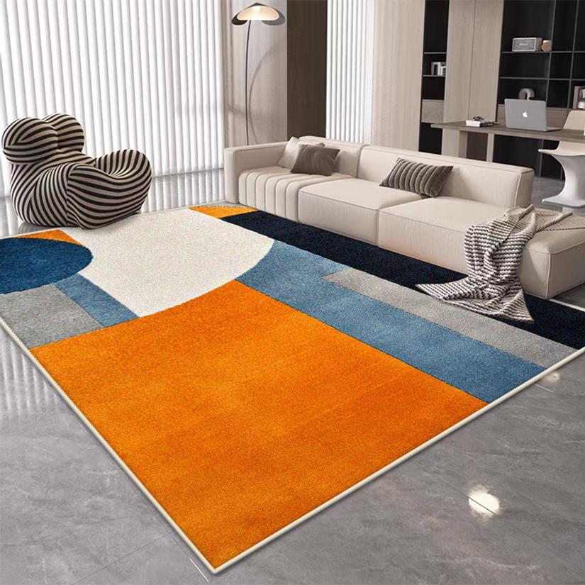 Modern Simple Style Large Living Room Rug Non-slip Easy Cleaning Entrance Door Mat Soft Foldable Office Dining Room Decor Carpet