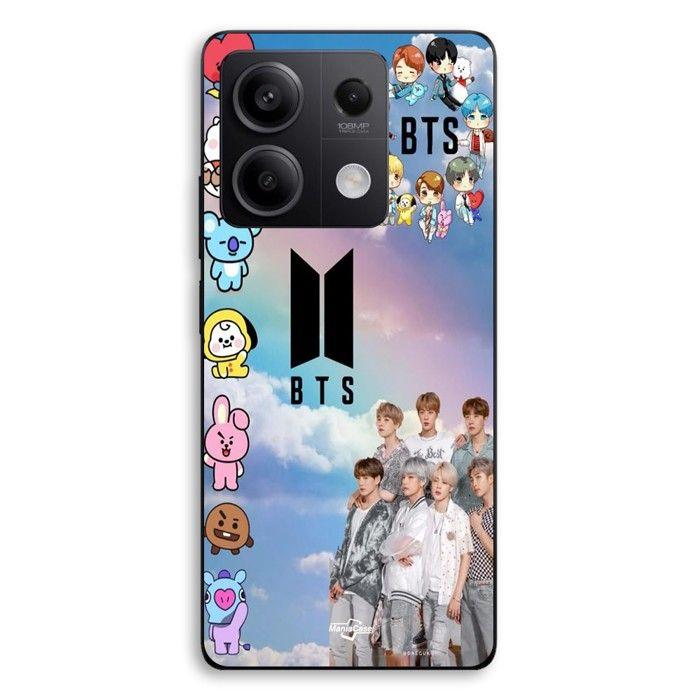Coque de téléphone - MANIACASE - Xiaomi Redmi Note 13 5G - Silicone TPU - Kpop BTS - Noir