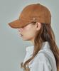 Bajal Va Curved Oval Metallic Suede Ball Cap Brown