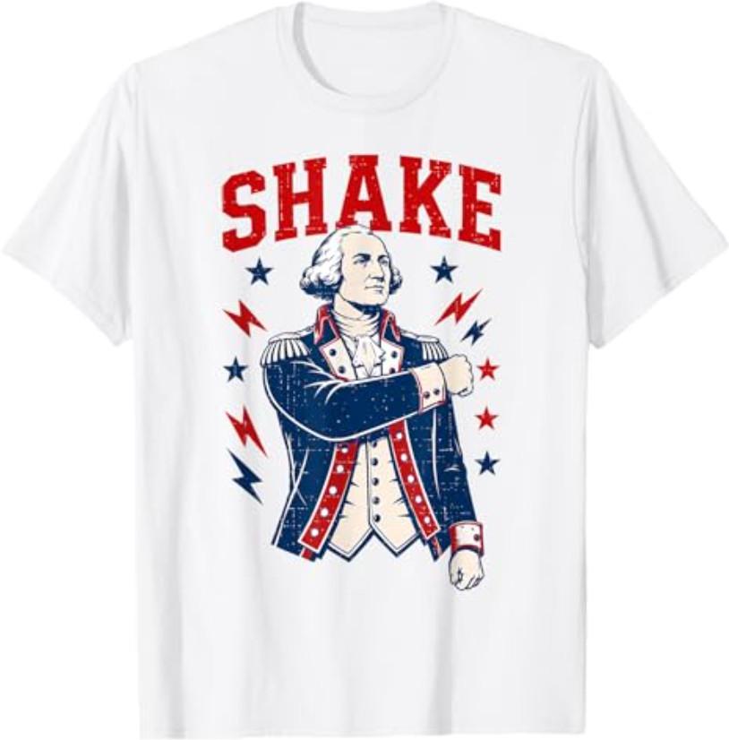 Funny Shake and Bake 4th of July Couple Matching T-Shirt S