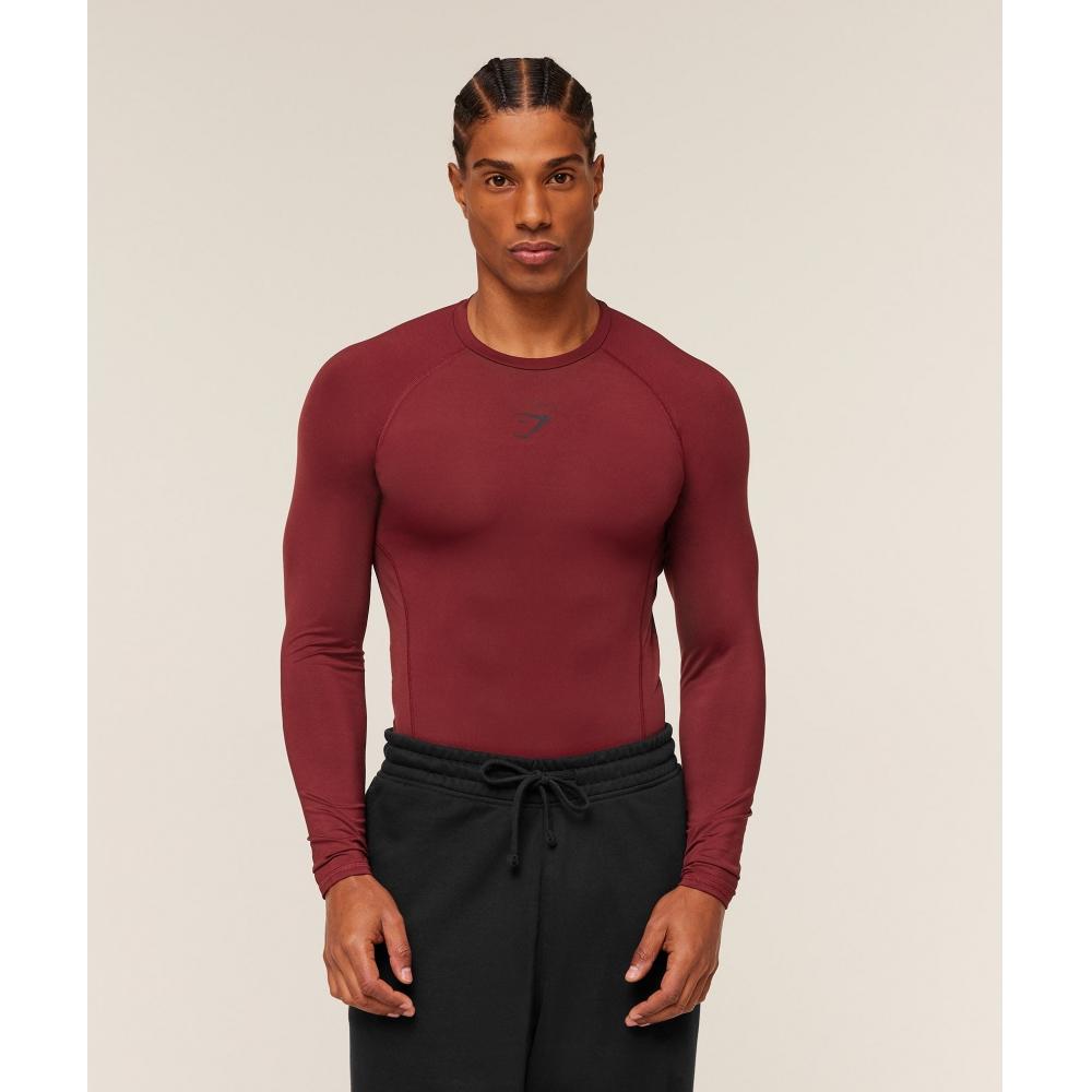 Gymshark ElemenT Baselayer Long Sleeve T shirT seTs Red A2b5m Rb12