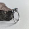 Серебряное кольцо с сапфиром nano 1.488ct, вес изделия 2,26 гр (2205999)