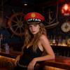 Breathable Captain Hat with Embroidery and Letter Design Marine Hat for Adult Youth Halloween Party Cosplay Headpiece