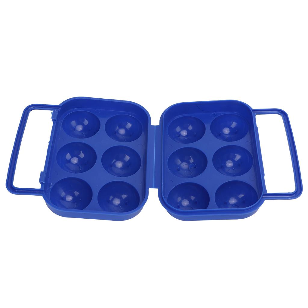 Tragbarer Eieraufbewahrungsträger Koffer ABS 6 Fächer Eierbox für Outdoor Indoor EieraufbewahrungBlau