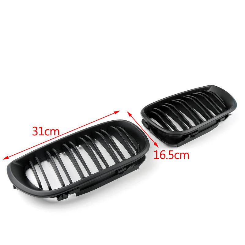 Artudatech Front Kidney Hood Grille Grill For BMW E46 3 Series 4 Door 2002-2005 Matte Black Car Accessories