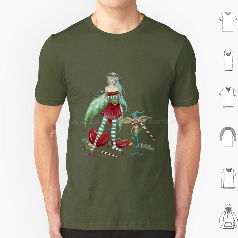 The Naughty List T Shirt 6xl Cotton Cool Tee Fairy Goblin Christmas Winter Holiday Amy Brown Fantasy Mischief Humor Cute