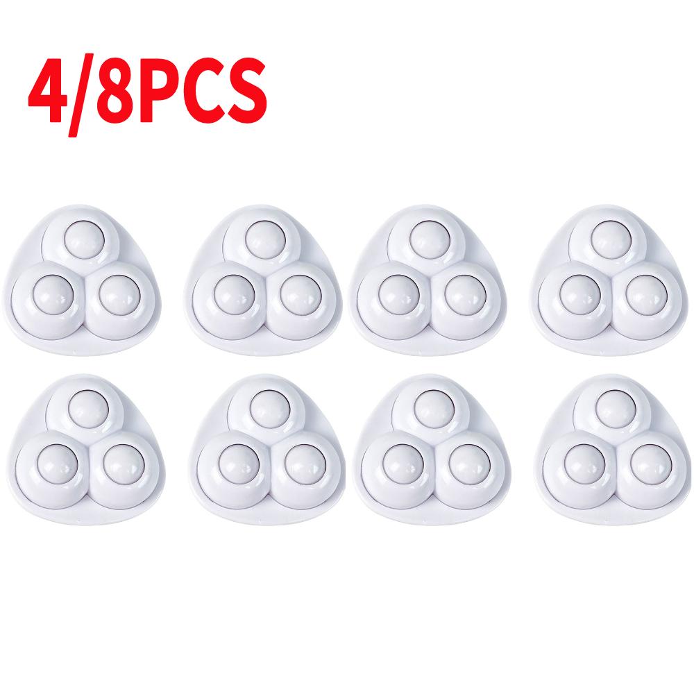 4/8pcs Heavy Duty Furniture Casters Mute Rollers For Furniture Self Adhesive 3 Beads Ball Wheels 360° Rotating Wheels for Home