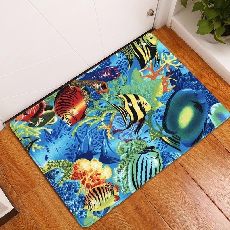 Underwater World Large Carpet Rug for Home Living Room Bedroom Sofa Doormat Decor Kids Play Area Rug Carpet Non-slip Floor Mat