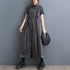 Summer Loose Patchwork Casual Short Sleeved Dress