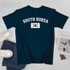 Unisex SOUTH KOREA Flag Vintage Tshirt Tees Oneck T Shirts WoUnisex Boys 100 Cotton Short TShirt Unisex Nation Apply All Seasons