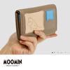 Moomin Wallet Cowhide Two-Fold PATCHWORK Genuine Leather FlapLadies Goods Adult Gift Ladies Cute Snufkin Little My Mi Nyoro Women