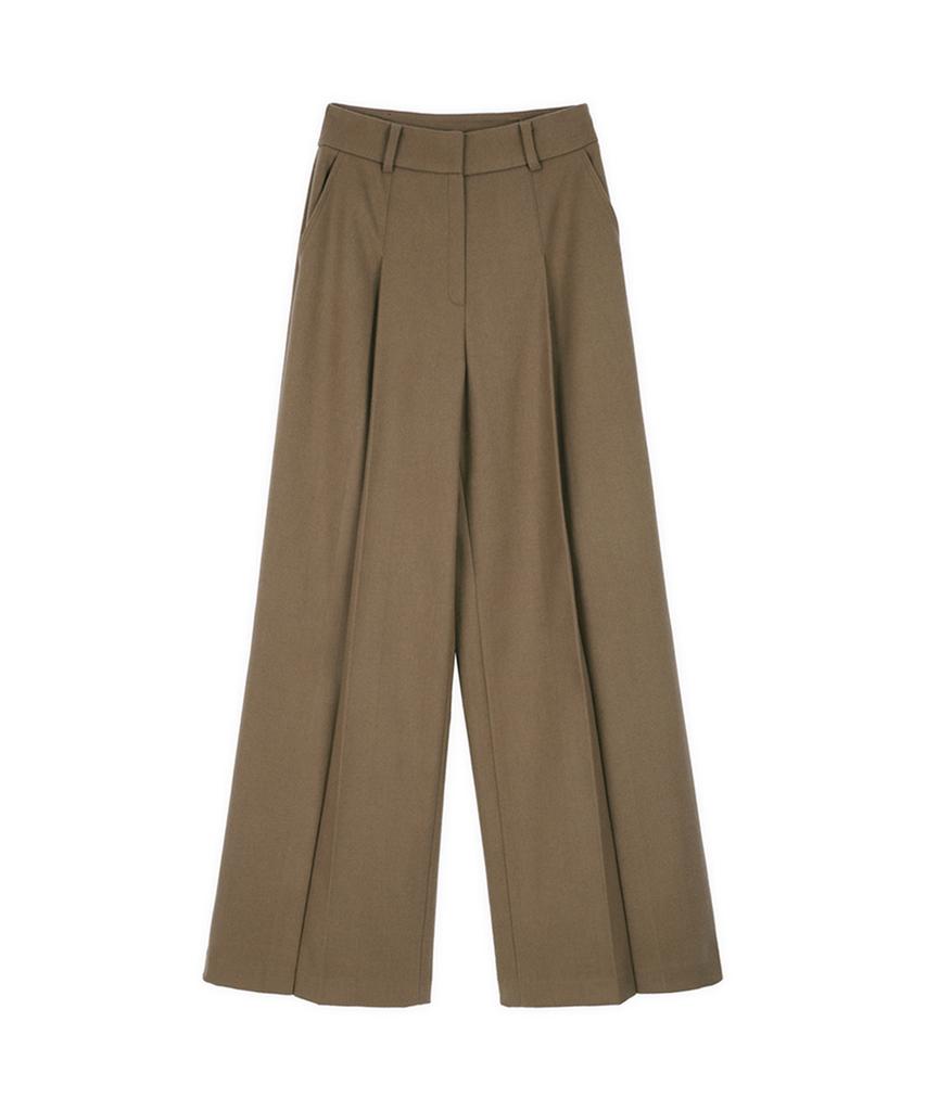 Make A Toast [22Fw] Basic Wide Pants - Dark Beige