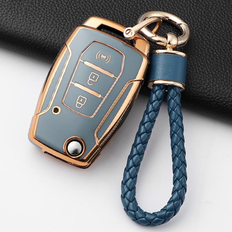 Soft Tpu Car Key Case Cover Shell For Ssangyong Kyron 2 Sanka Actyon Korando Tivoli 3 Buttons Smart Keyless Keychain Accessories