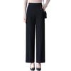 Elastic High-Waist Wide-Leg Pants for Middle-Aged and Elderly Women - Spring & Autumn Casual Plus Size