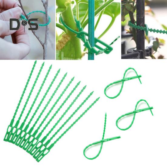100 Pcs Reusable Plant Ties Adjustable Plant Twist Ties Self-locking Cable Ties for Indoor Outdoor Climbing Plants Cables Organization