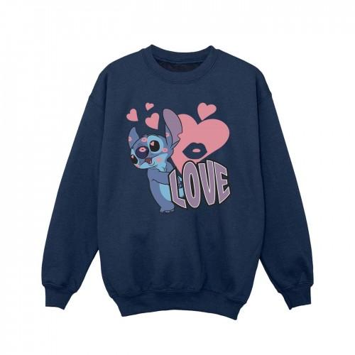 Lilo & Stitch Girls Love Hearts Sweatshirt