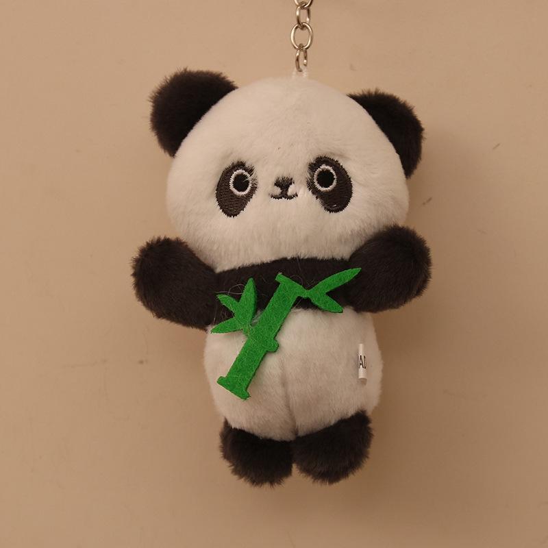 Cute Plush Doll Cute Holding Bamboo Leaf Panda Doll Boutique Keychain Pendant Small Gift Souvenir