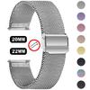 20mm 22mm Milanese Band for Amazfit GTS/4/2e/3/2/bip3 Pro Stainless Steel Metal WatchBand Huawei Watch GT3 2 Mesh Bracelet Strap