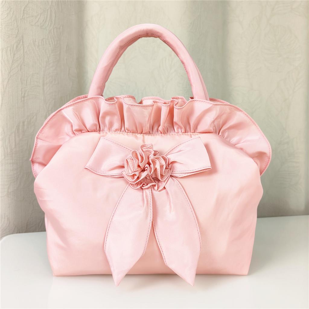 Large handbag Hanfu women's bag sweet flower wedding gift handbag boutique Lolita bow women's bag
