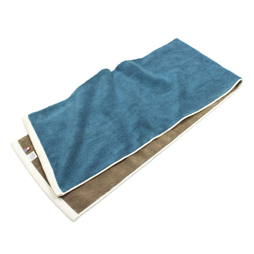 Iori hoshi Reversible Sports 25x110cm Imabari Swim Solid Cotton Towel, (New Blue), Towel, Towel, Sports, Gym, Absorbent, Quick-Drying, Color, 100%