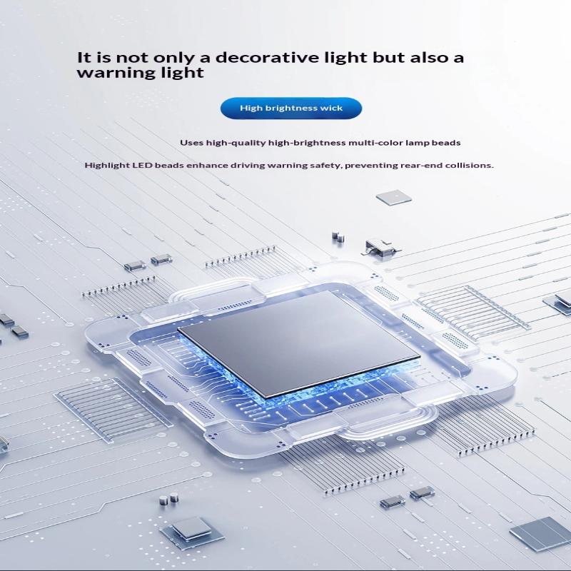 1Pcs Wireless Remote Led Strobe Decorative Light Rgb Colorful Vibration Sensing Warning Signal Light For Motorcycle Car