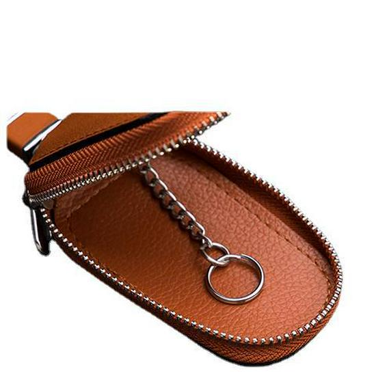 Men's Large Capacity Cowhide Key Case and Waist Pouch