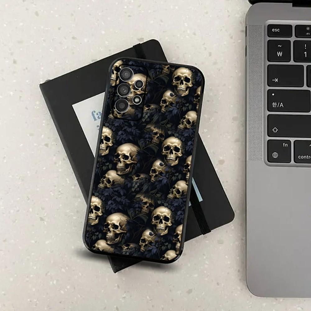 

Skull Pattern Phone Case For Samsung Galaxy A13,A21s,A22,A31,A32,A52,A53,A71,A80,A91 Soft Black Cover Samsung a80
