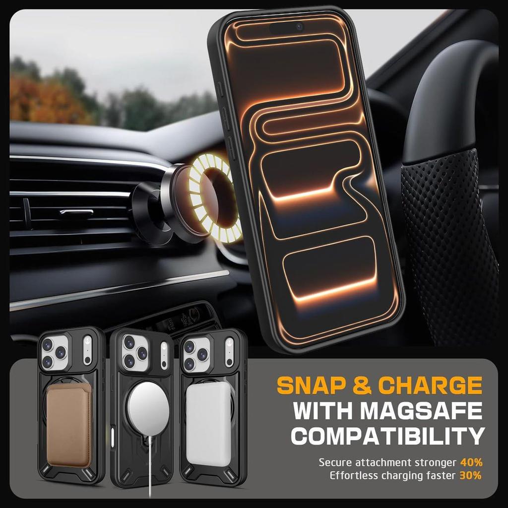 iPhone 17 Pro Max Drop-Proof Case with Magnetic Bracket - Diji Apple 17