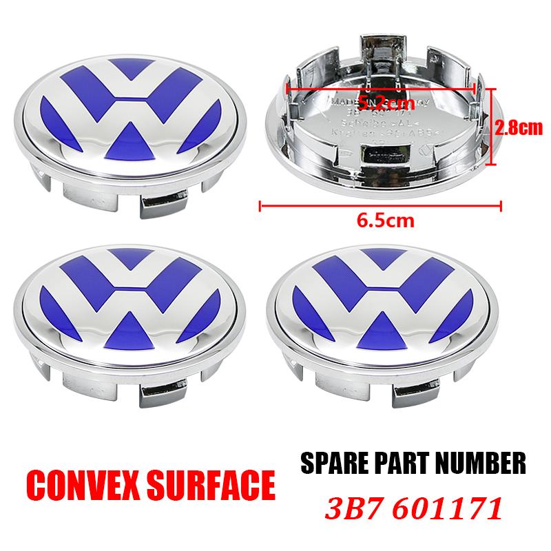 2026 Hot For Volkswagen VW 4pcs VW Wheel Center Hub Caps 56mm 65mm 66m 70mm 76mm Wheel Cover For VW Golf 4 5 6 7 Passat B5 B6 B7