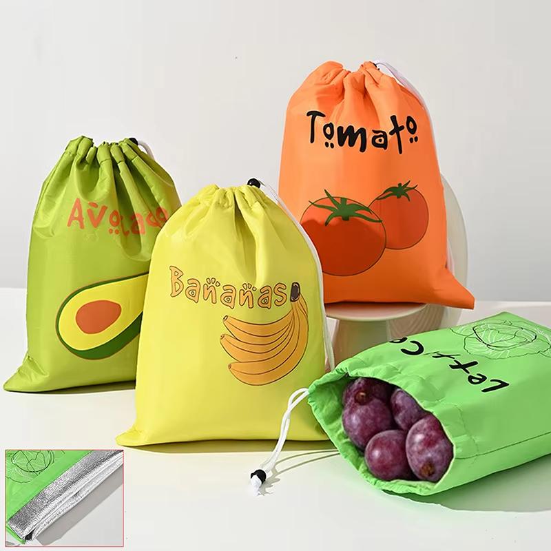 Fruit Vegetable Freshkeeping Bag Banana Storage Bag Vegetable Preservation Anti Ripening Insulated Drawstring Reusable