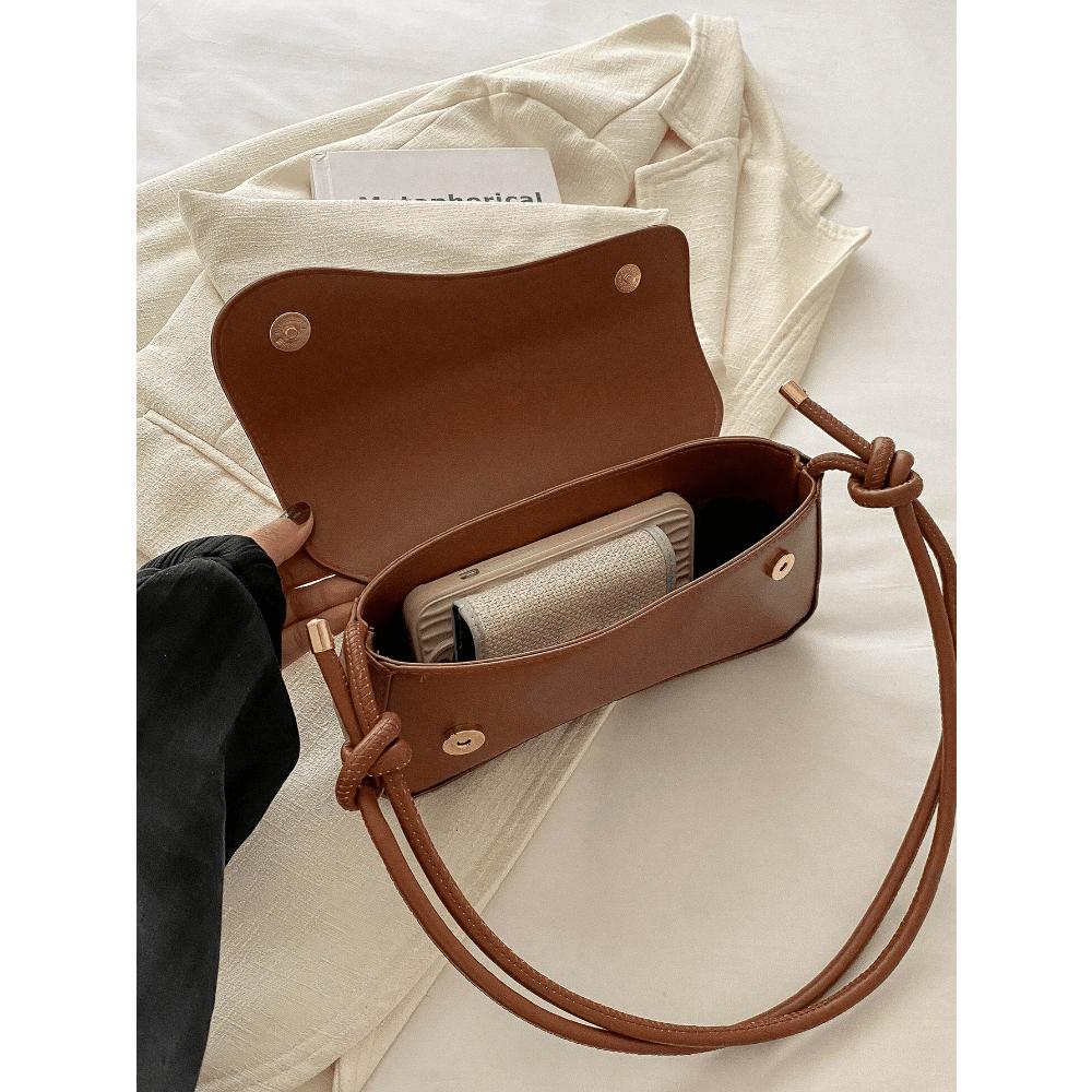Fashionable Solid Color Asymmetrical Flap Adjustable Shoulder Bag, Suitable For Shopping, Wallets, Shopping, Young Women, College Students