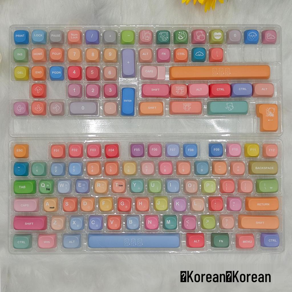 MOA Profile Gummy Bear PBT Double-Shot Dye-Sublimation Opaque Custom Keycap for Mechanical Keyboards