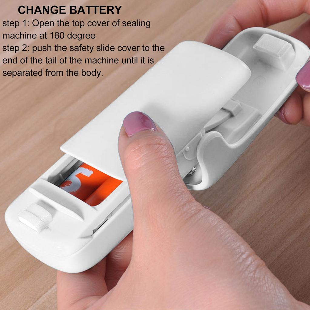 Bag Sealer 2 in 1 ABS Handheld Portable Food Snack Bag Sealing Machine with Springback Pocket Knife