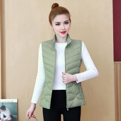 Gepolsterte Weste für Damen, Herbst/Winter, ultraleicht, mit Reißverschluss, warm, ärmellos, schmale Passform, winddicht, Stehkragen, Weste für die Arbeit zu Hause