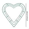 Heart Shaped Wreath Frame Form Floral Arrangement Garland Rings Iron Base for Ceremony
