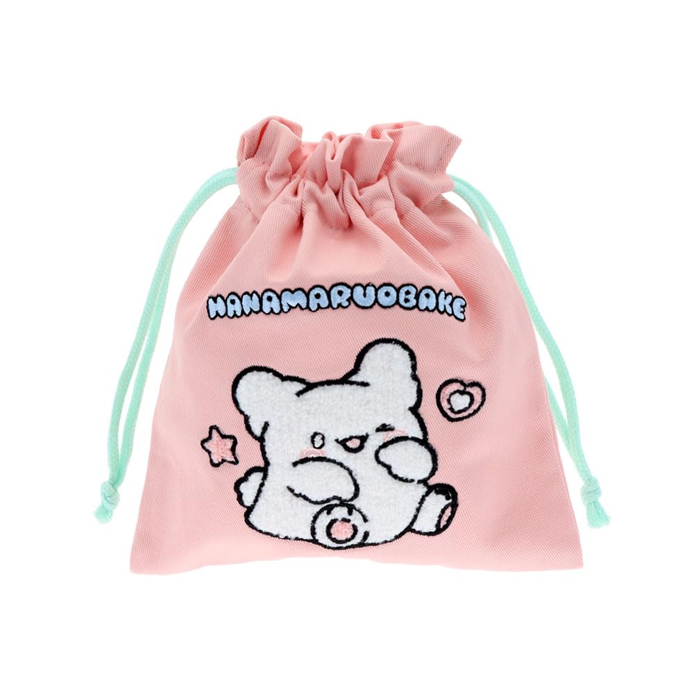 Sunstar Stationery Hanamaru Obake Sanrio Characters Drawstring Sagara S2337215 Bag, Embroidery, Pink,