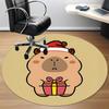 1pc Capybara Gift Chair Carpet for Office, Soft Flannel Throw Mat, Perfect for Office, Holiday Party Decoration Choice Yy260209039