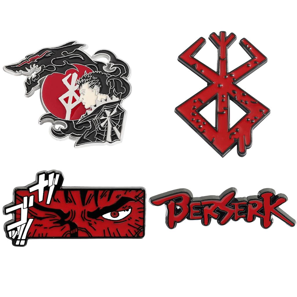 Berserk Beherit Anime Game Red Cartoon Brooch Lapel Pin Backpack Hat Clothing Accessories Badge Jewelry Gift For Friends