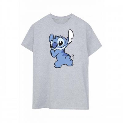 Womens/Ladies Lilo And Stitch Stitch Backside Breast Print Cotton Boyfriend T-Shirt