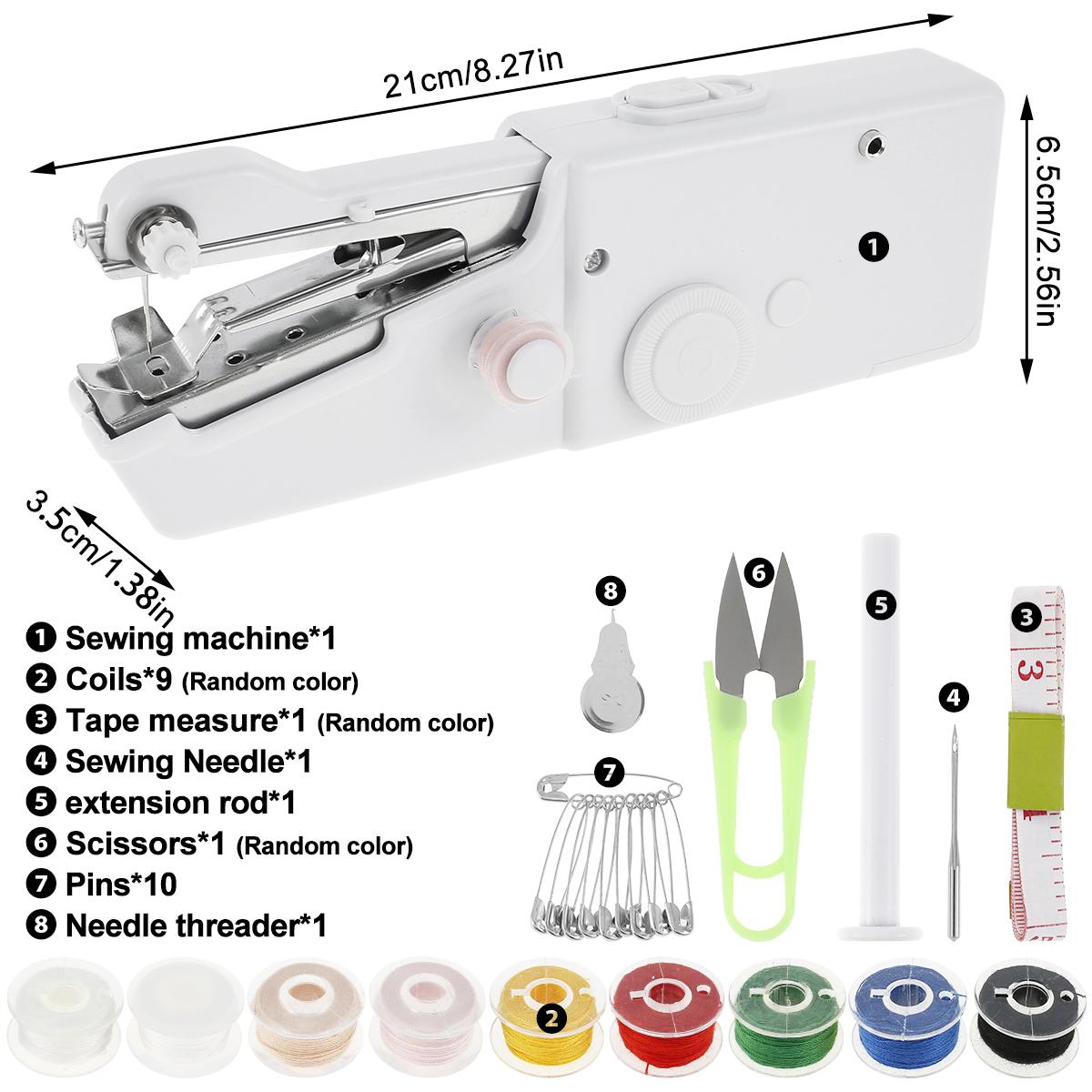 

Ручная швейная машинка с нитками, швейный набор, быстрая починка, мини-швейная машинка для любителя квилтинга, начинающего, для домашнего ремонта