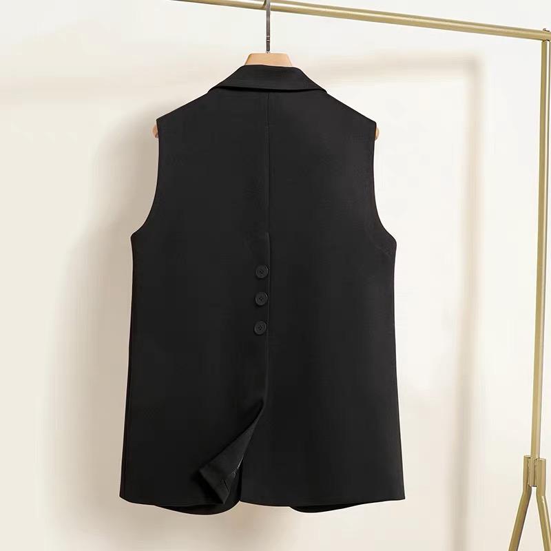Obleková vesta Dámské svrchní oblečení Módní jaro a podzim Nové volné desigové rozdělené oblečení