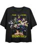 My Hero Academias Anime Characters Group Women's Black Crop Top-