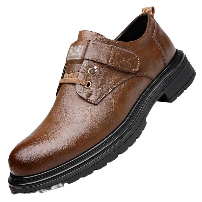 Low-top Men's Shoes Autumn Business Casual Leather Shoes Men's Soft-soled Martin Tooling Shoes Men's