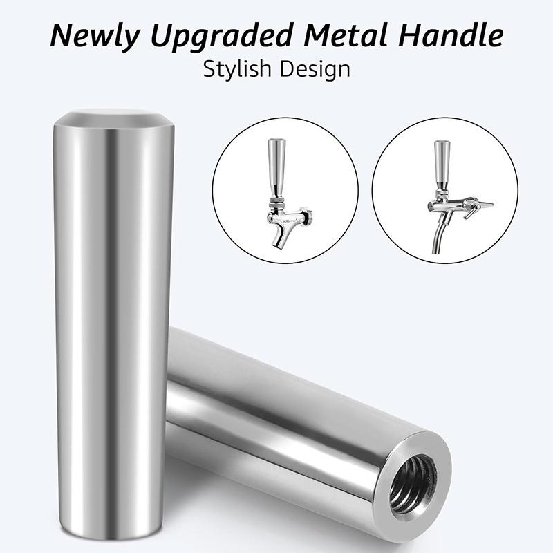 304 Stainless Steel Beer Tap Handle,3/8" Thread Stylish Homebrew Faucet Handle for Craft Beer Kegerator Tower,Stout Nitro Coffee