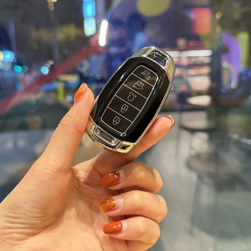 5 Buttons TPU Car Key Case Cover Shell for Hyundai I30 Ix35 KONA Encino Solaris Azera Grandeur Ig Accent Santa Fe Palisade